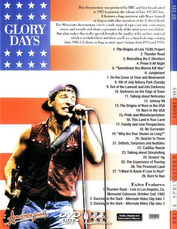 Bruce Springsteen Glory Days 1dvd Digipak Giginjapan