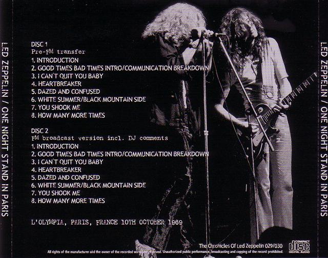 Led Zeppelin / One Night Stand In Paris / 2CD – GiGinJapan