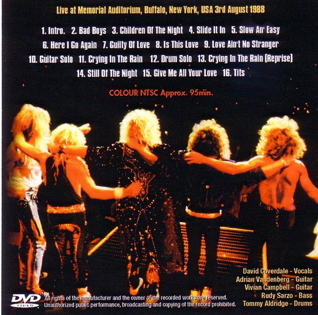 Whitesnake / Buffalo 1988 /1 DVDR – GiGinJapan