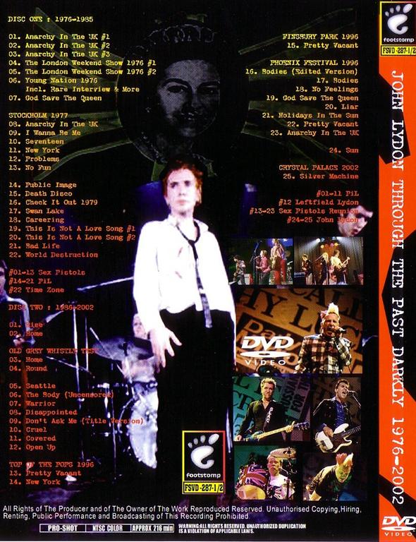 John Lydon Through The Past Darkly 1976 2002 2dvdr