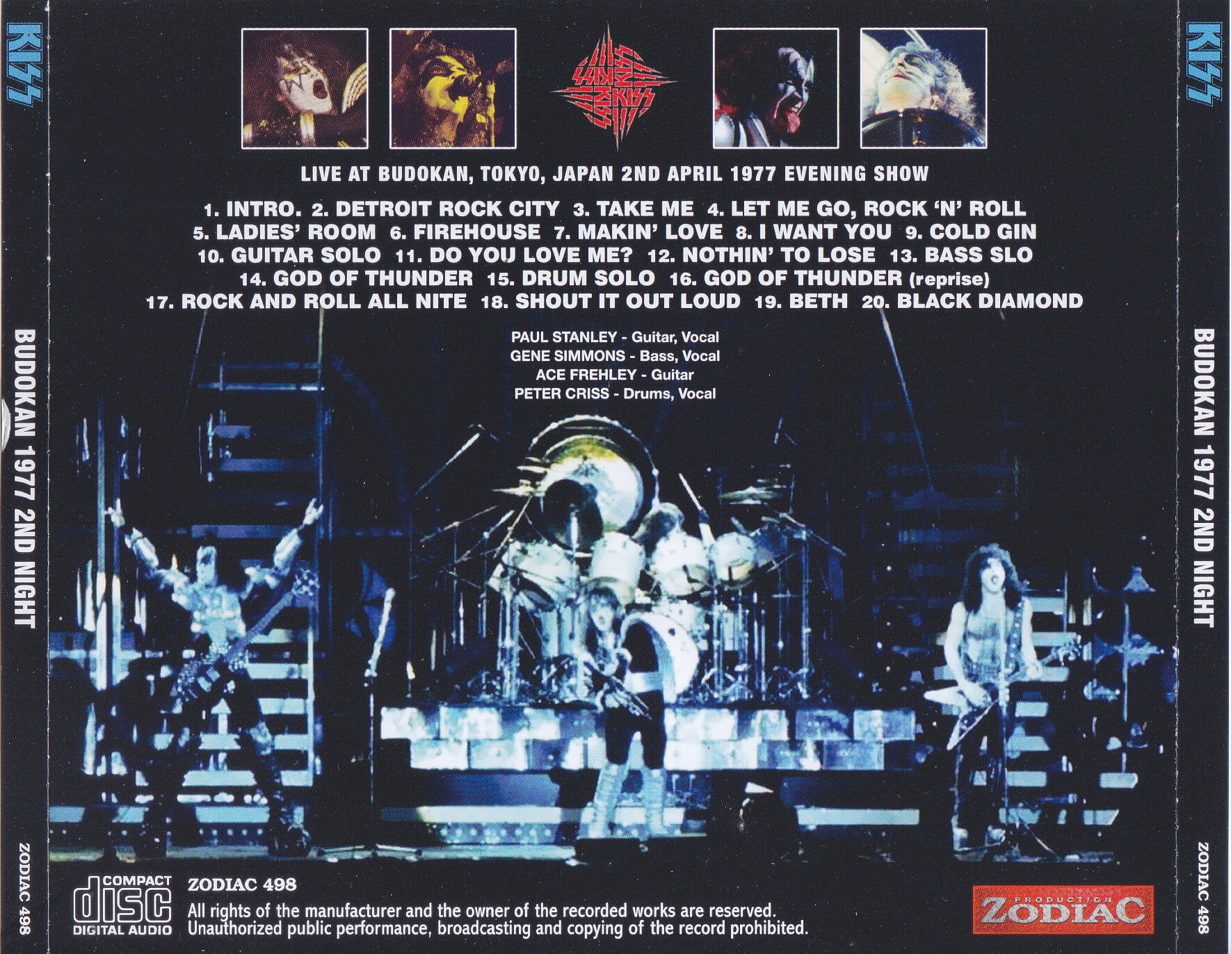 KISS / Budokan 1977 2nd Night / 1CD – GiGinJapan