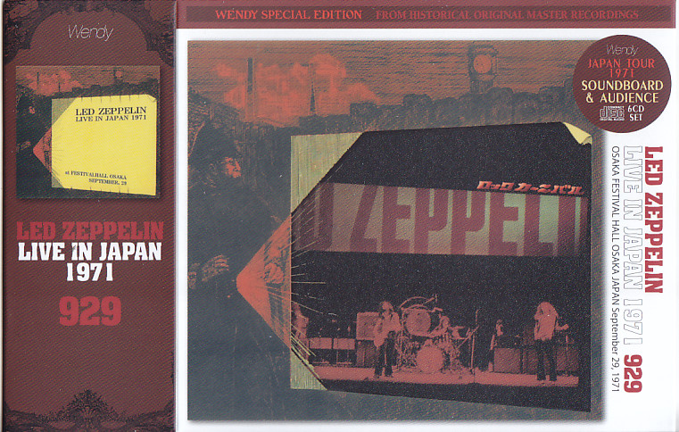 Led Zeppelin / Live In Japan 1971 929 / 6CD Wx Slipcase – GiGinJapan