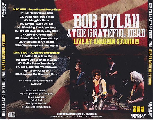 Bob Dylan & The Grateful Dead / Live At Anaheim Stadium / 2CDR