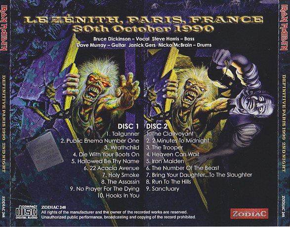Iron Maiden / Definitive Paris 1990 2nd Night / 2CD – GiGinJapan