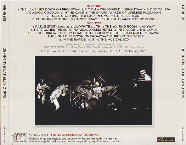 Genesis / Definitive Lakeland 1975 / 2CD+1Bonus DVDR – GiGinJapan