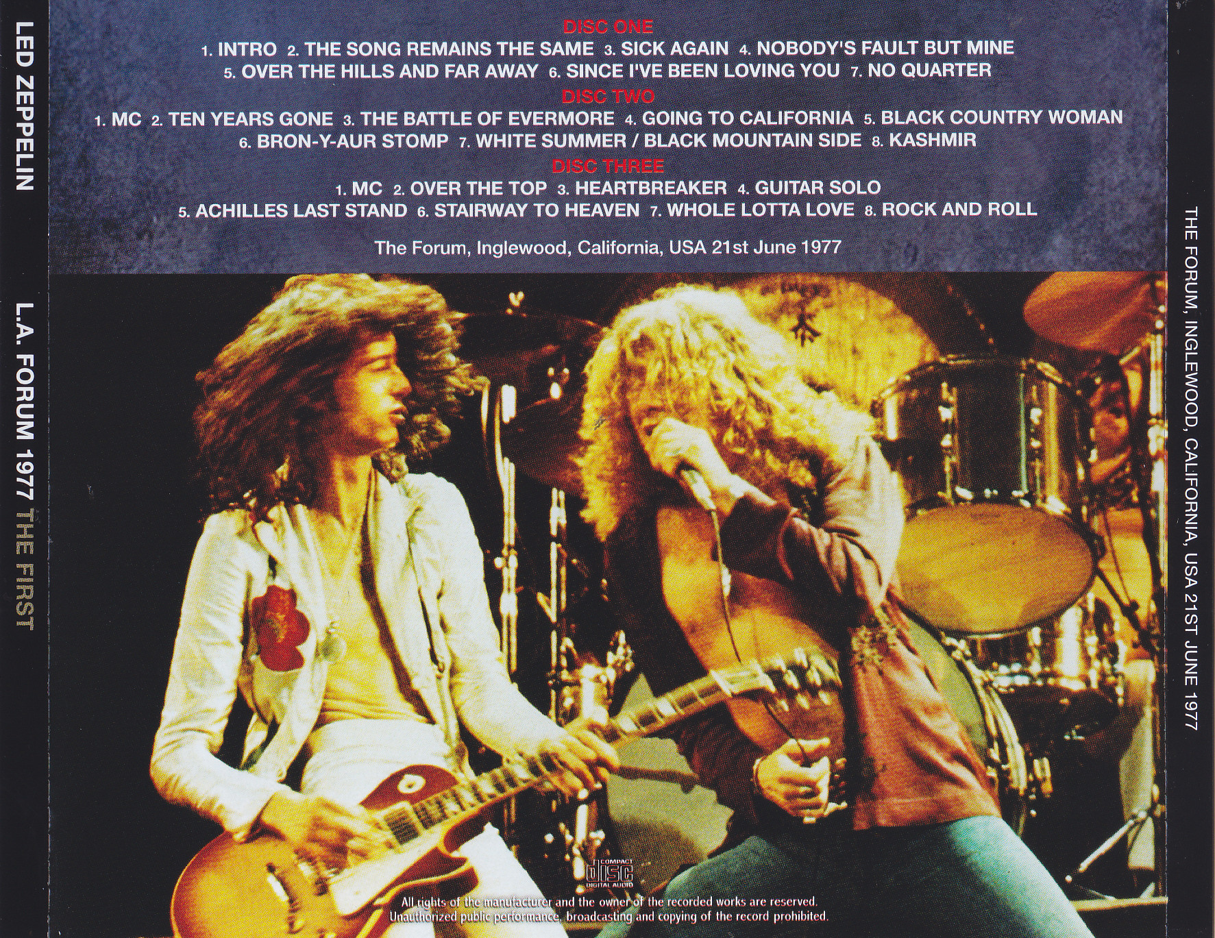 LED ZEPPELIN BACK TO THE L.A. FORUM 1977