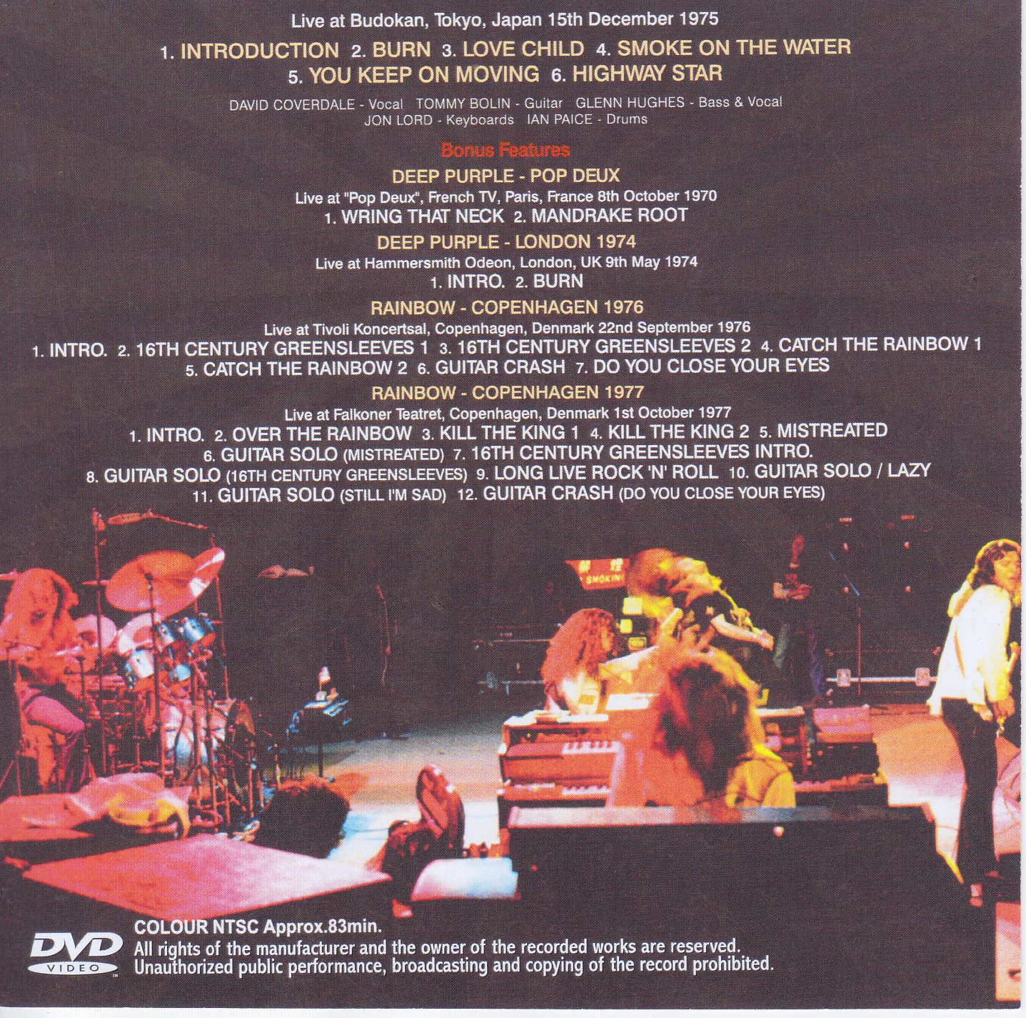 Deep Purple / Rises Over Japan The Original Film Edition / 1DVDR ...