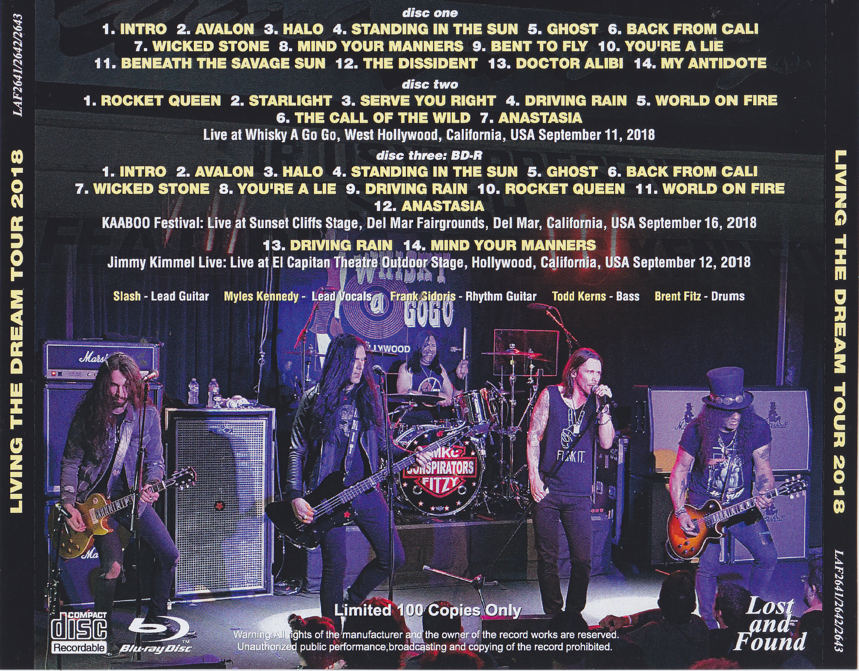 Slash featuring Myles Kennedy & The Conspirators - Living The Dream Tour [2  CD/BluRay] -  Music