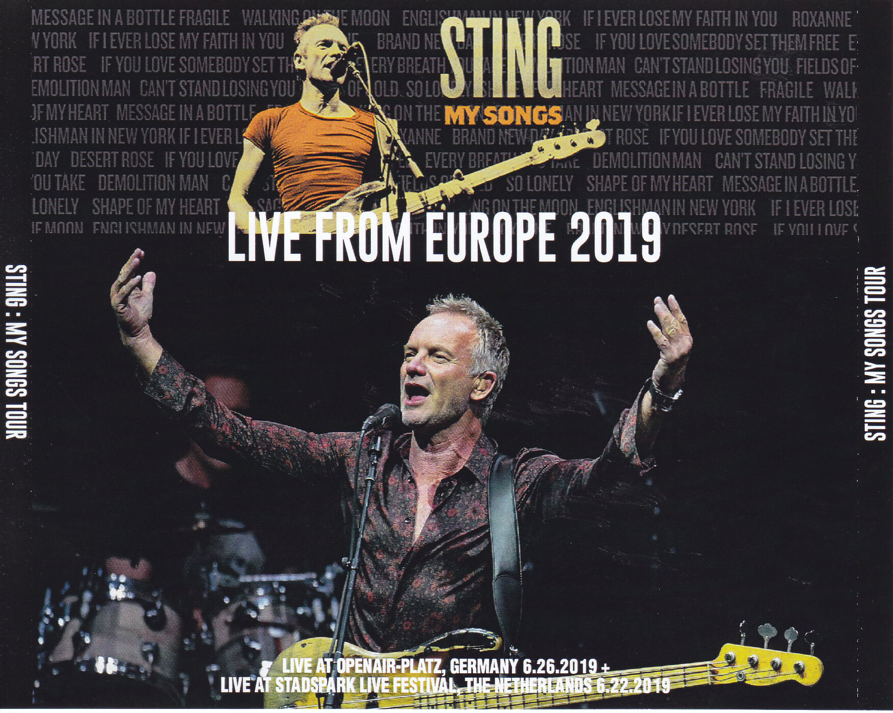 sting tour my songs