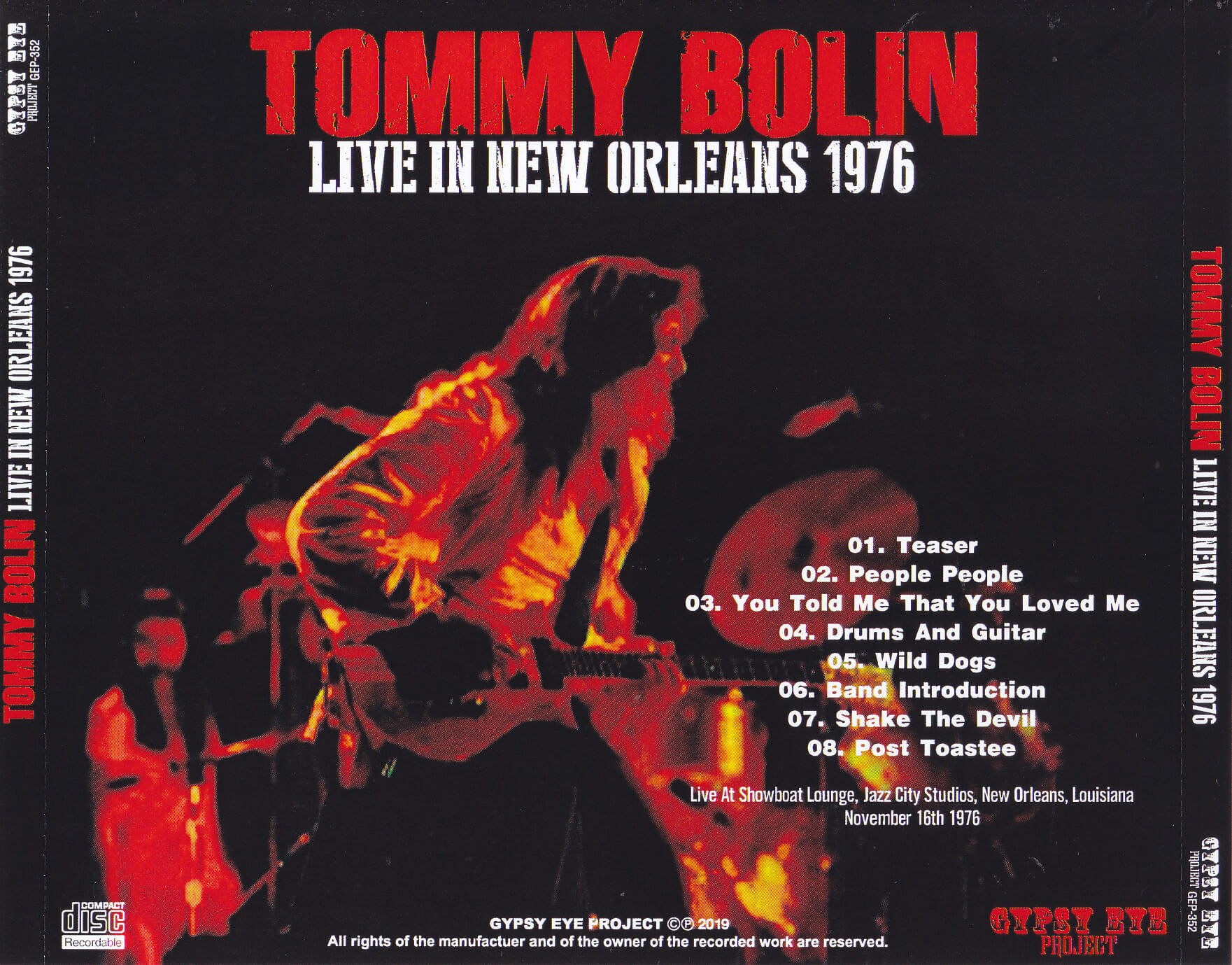 Tommy Bolin Live In New Orleans 1976 1cdr Giginjapan
