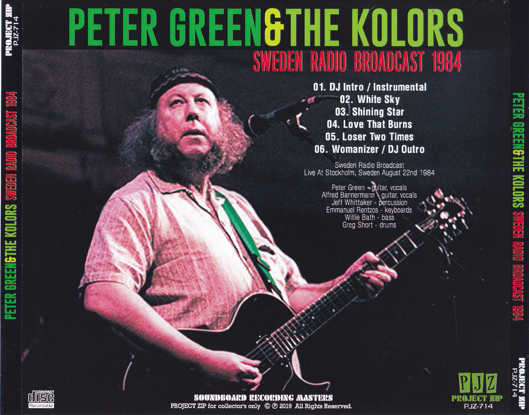 Peter Green & Kolors / Sweden Radio Broadcast 1984 / 1CDR – GiGinJapan