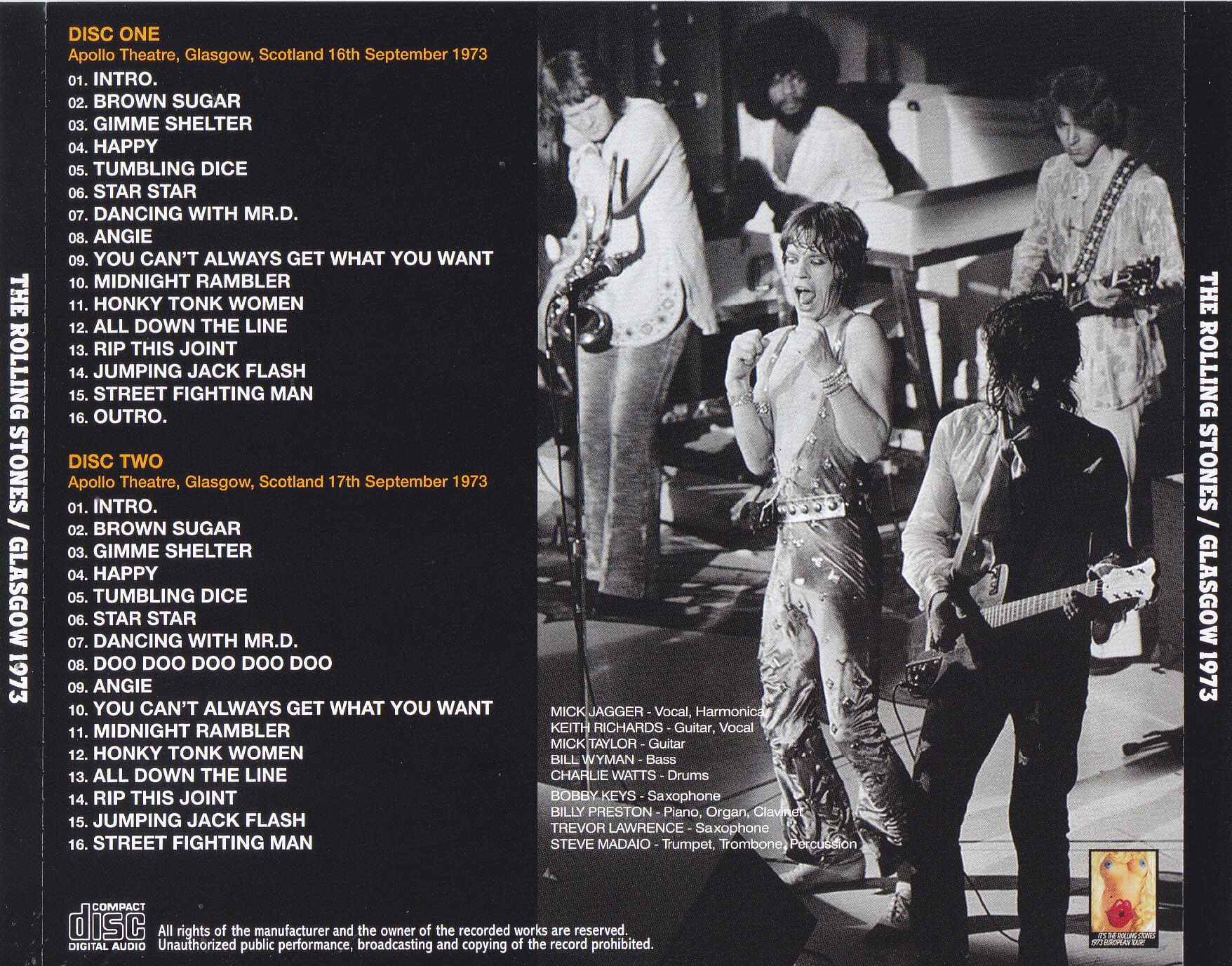 Rolling Stones / Glasgow 1973 / 2CD+1Bonus CDR – GiGinJapan