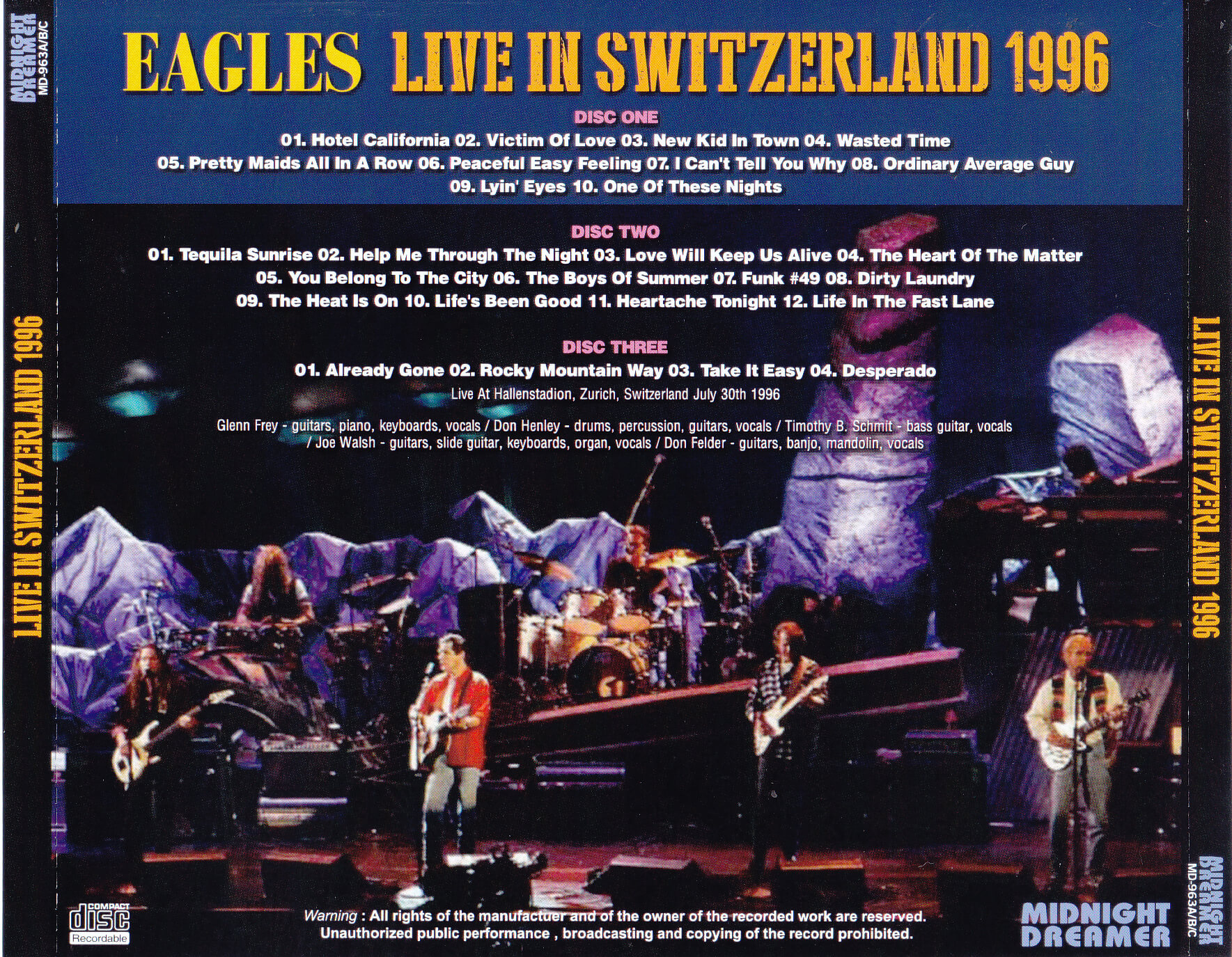 eagles 1996 tour
