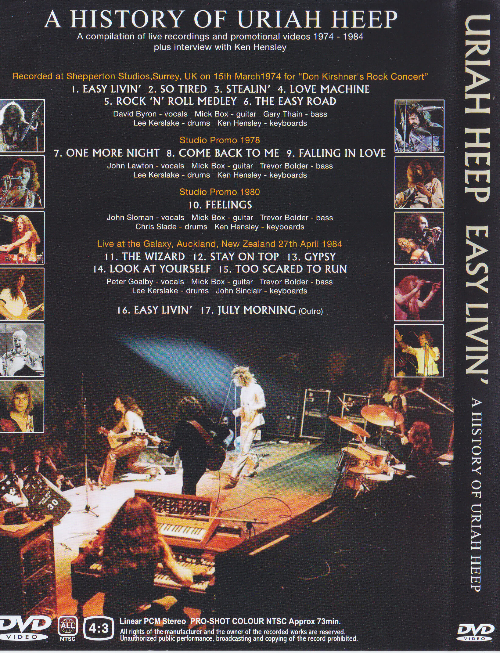 Uriah Heep / Easy Livin A History Of Uriah Heep / 1DVD+1Bonus DVDR ...