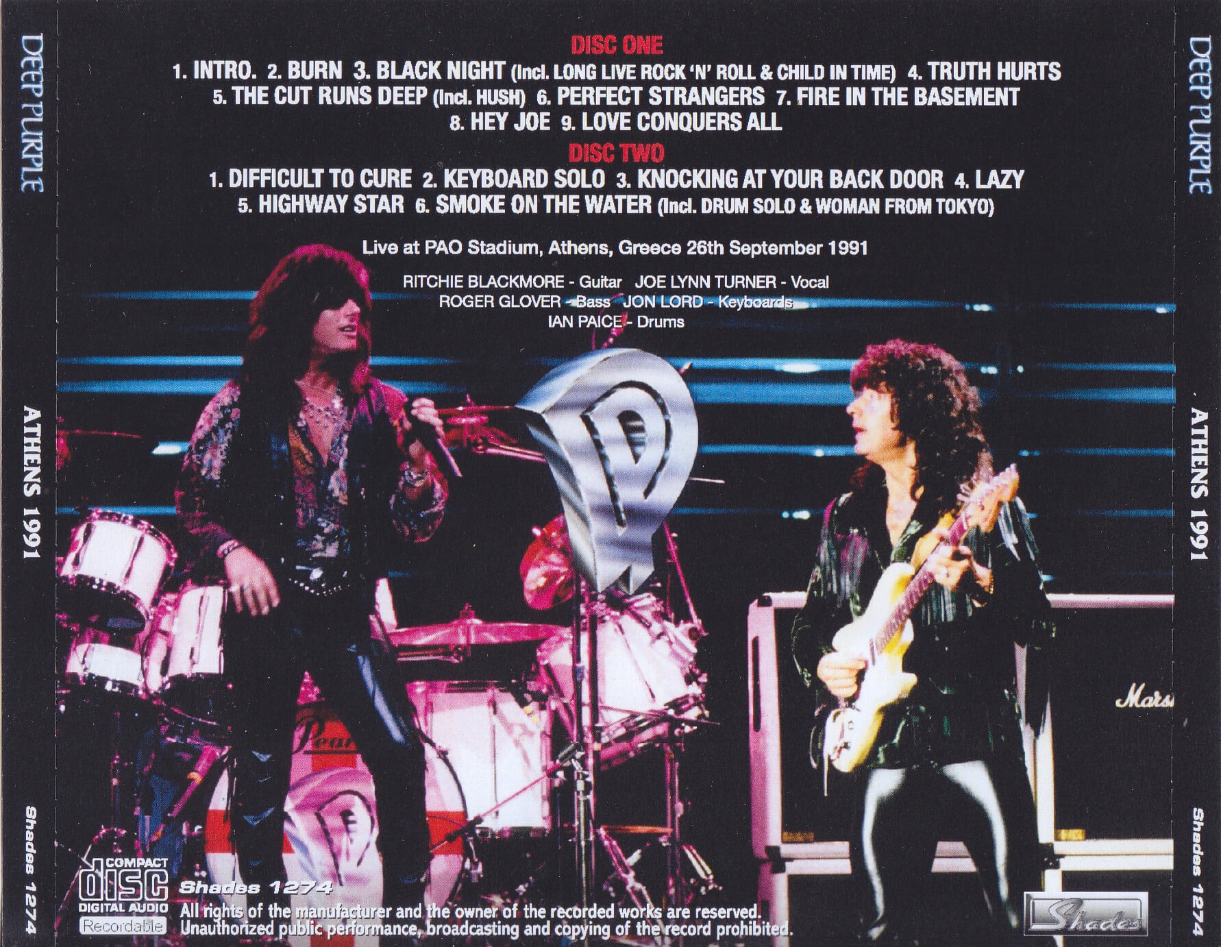 Deep Purple / Athens 1991 / 2CDR – GiGinJapan