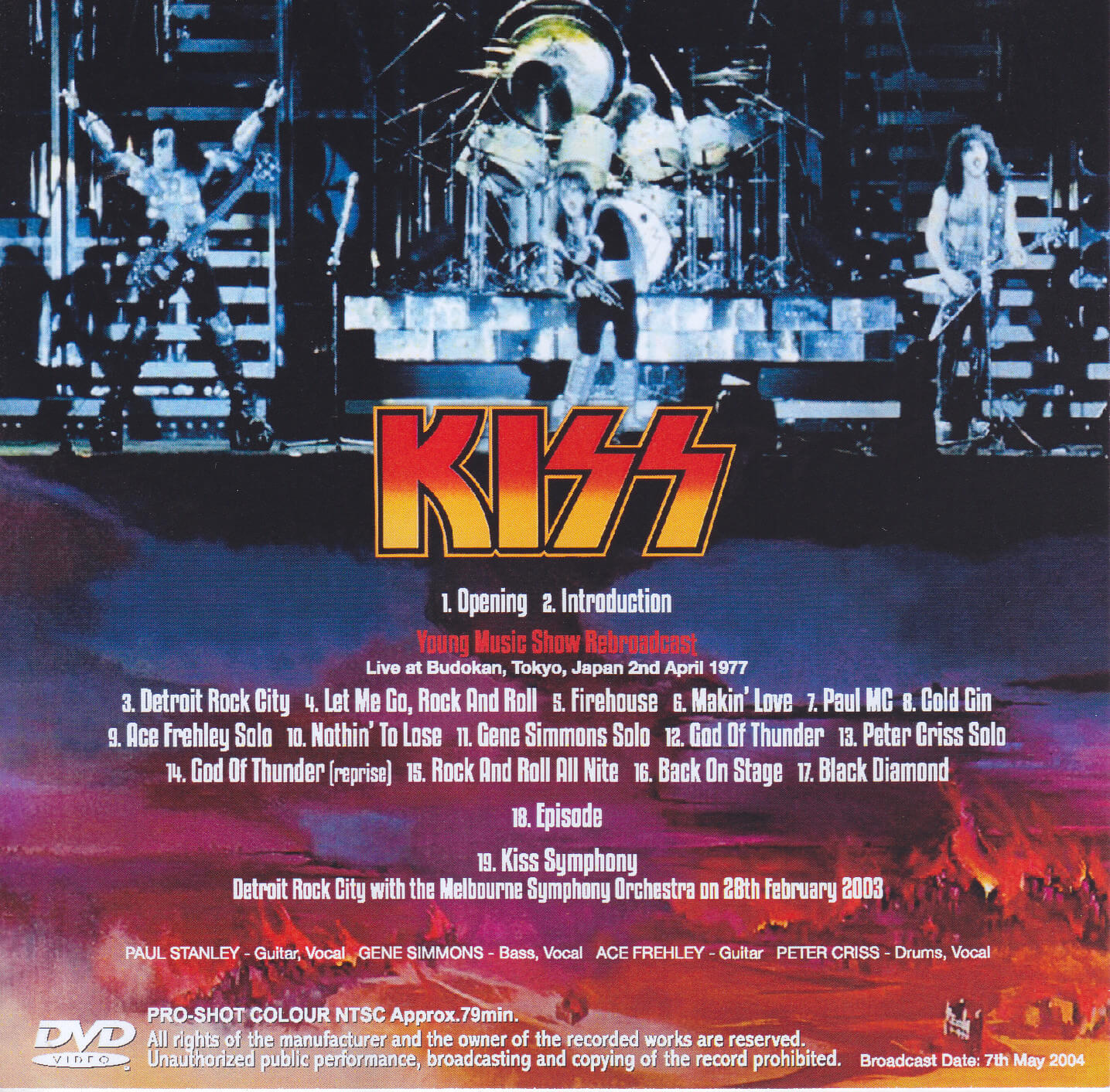 KISS / Budokan 1977 Rebroadcast Version / 1DVDR – GiGinJapan