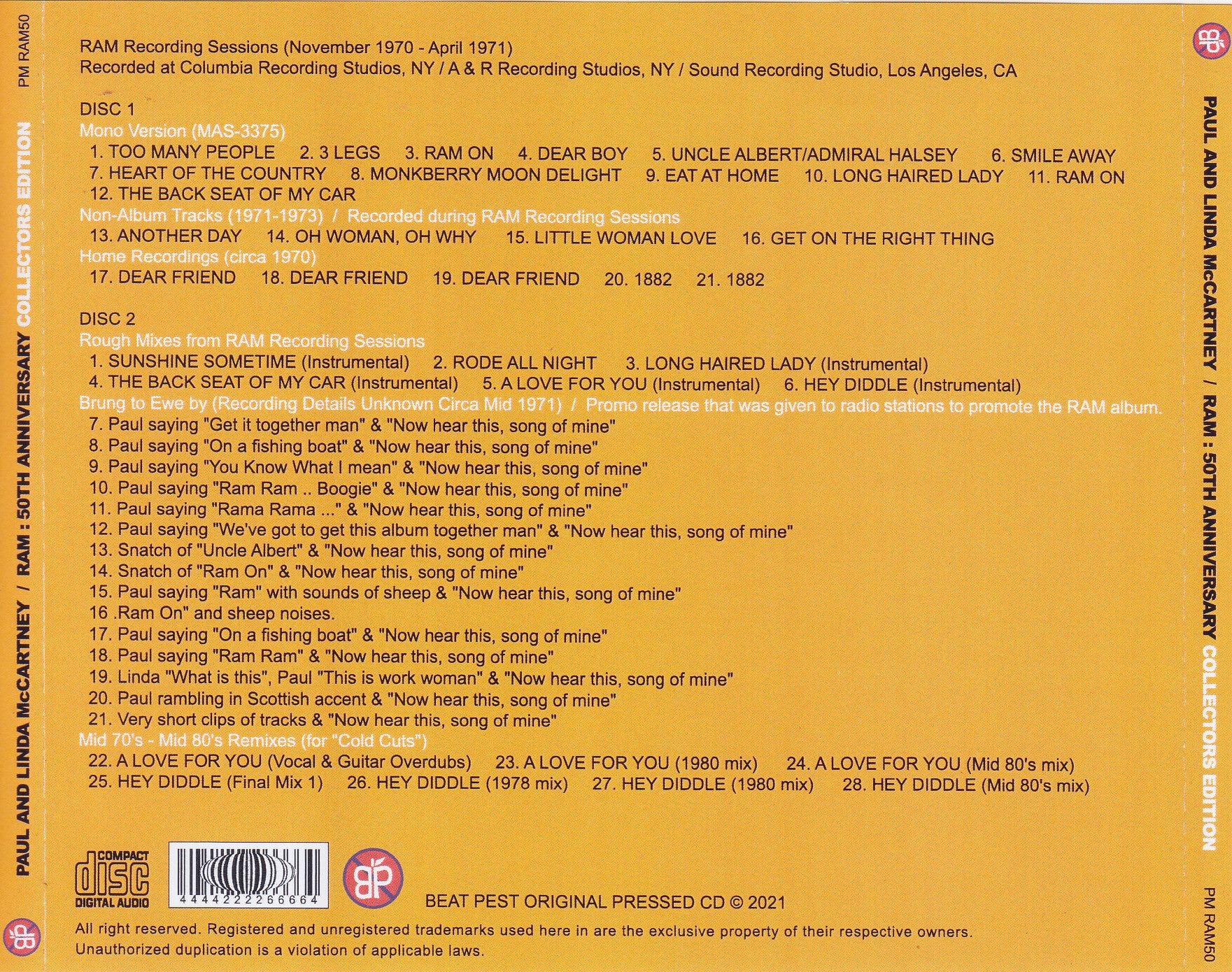 Paul And Linda McCartney / Ram 50th Anniversary Collectors Edition