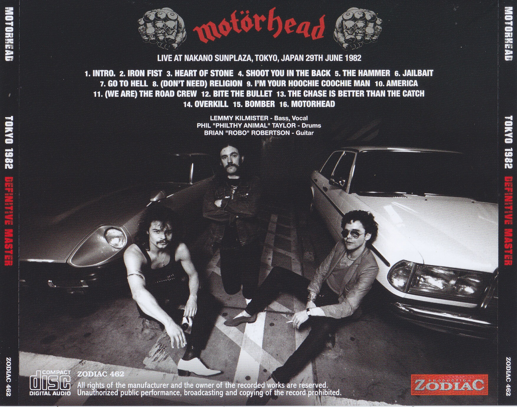 Motorhead / Tokyo 1982 Definitive Master / 1CD+1Bonus DVDR