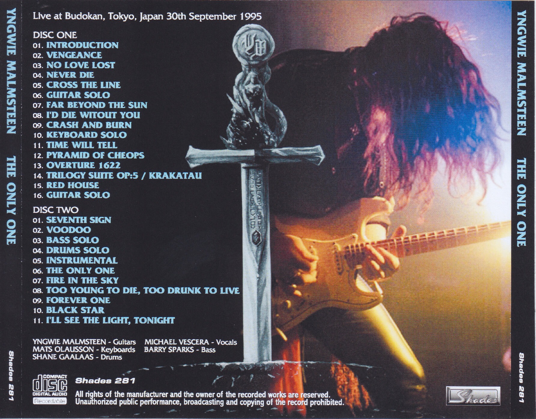Yngwie Malmsteen / The Only One / 2CDR – GiGinJapan