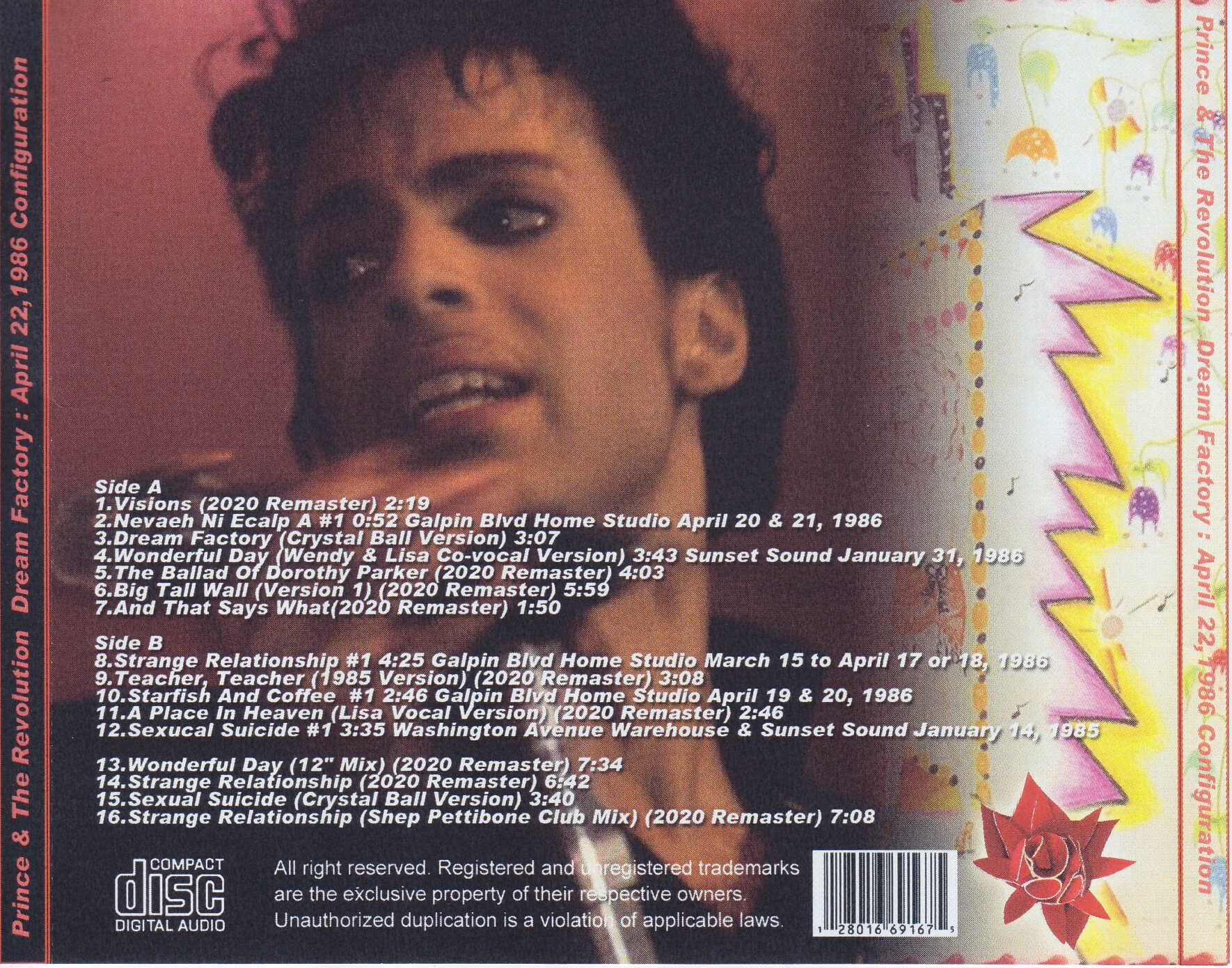 Prince & The Revolution / Dream Factory April 22 1986