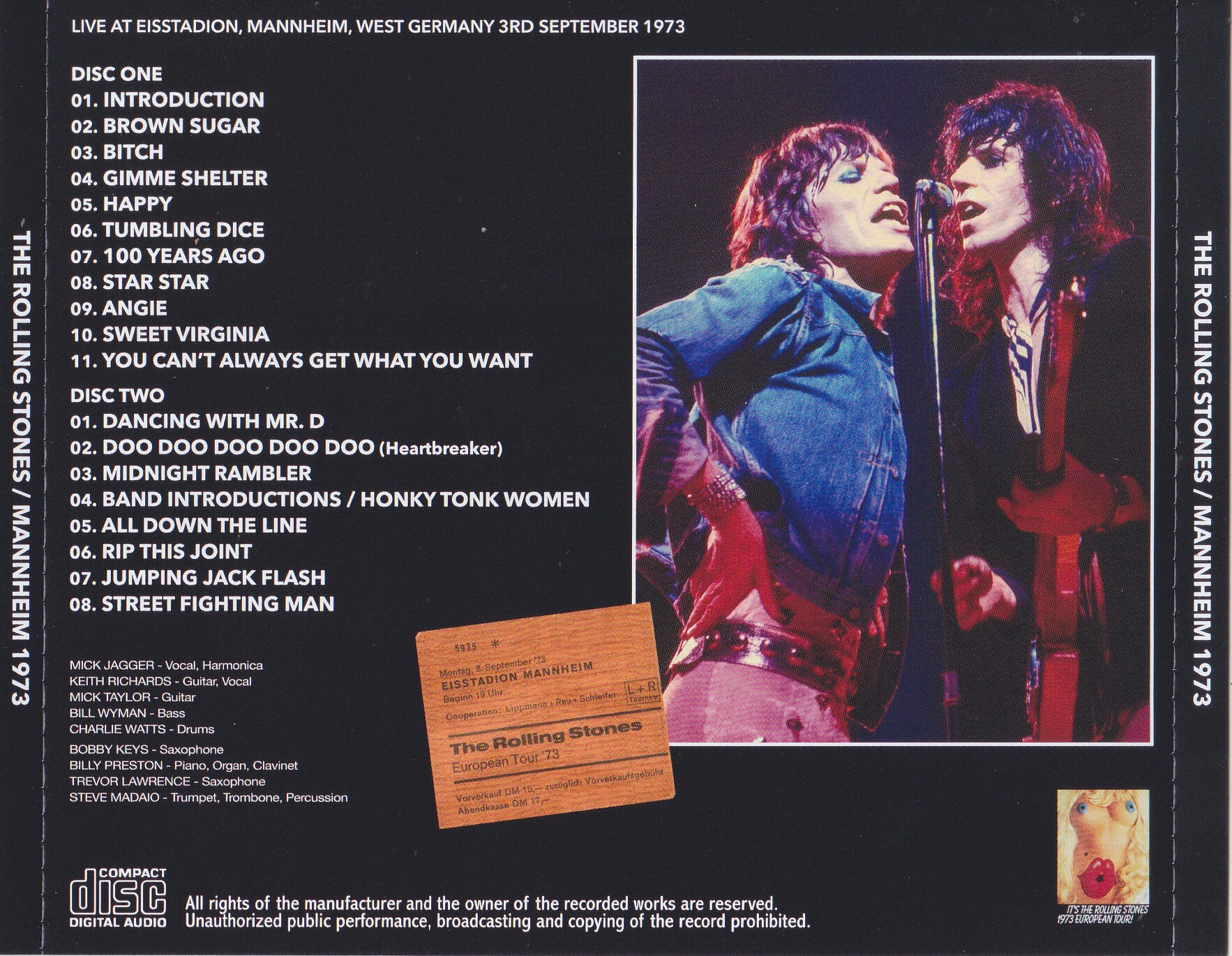 Rolling Stones / Mannheim 1973/ 2CD – GiGinJapan