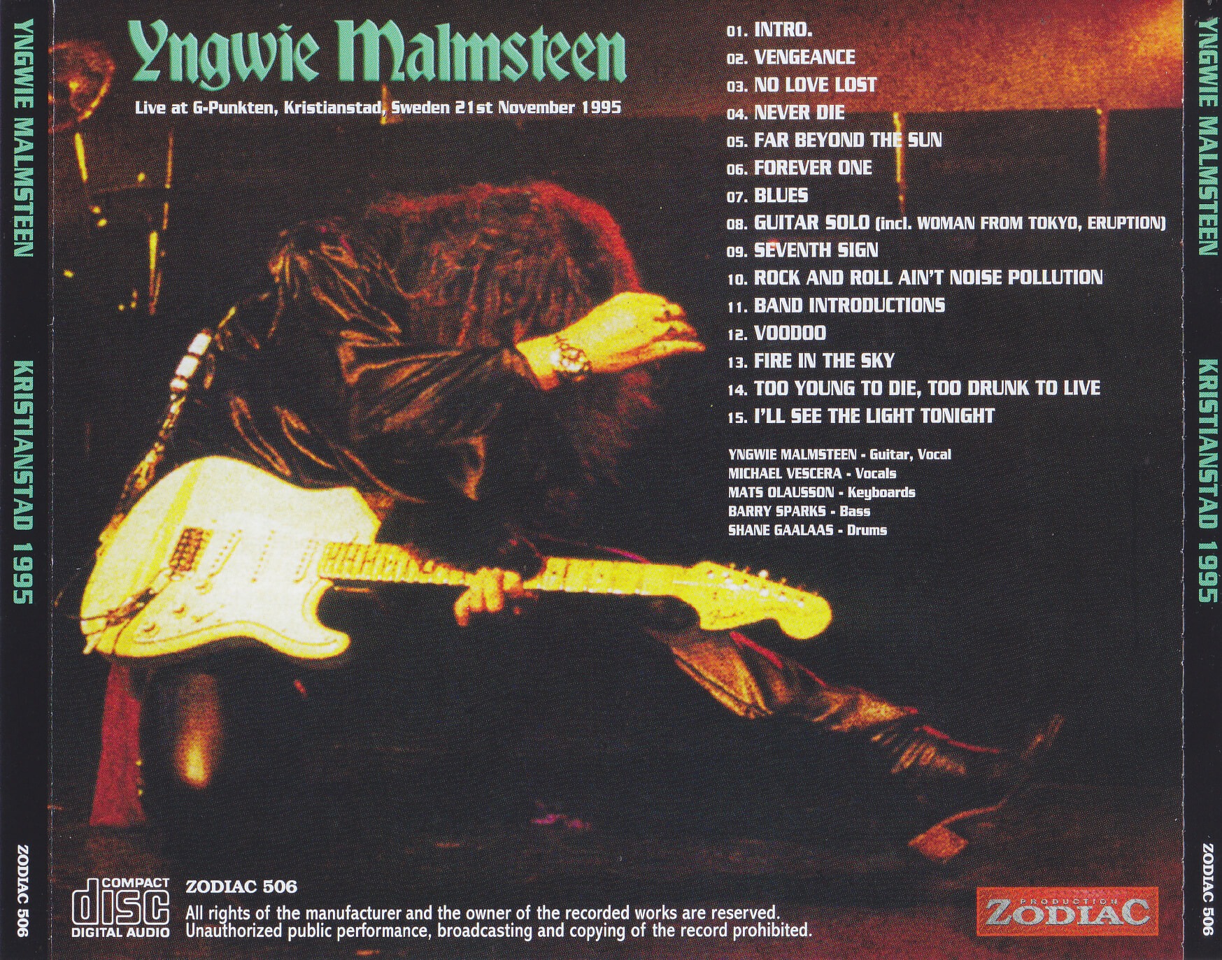 Yngwie Malmsteen / Kristianstad 1995 / 1CD – GiGinJapan