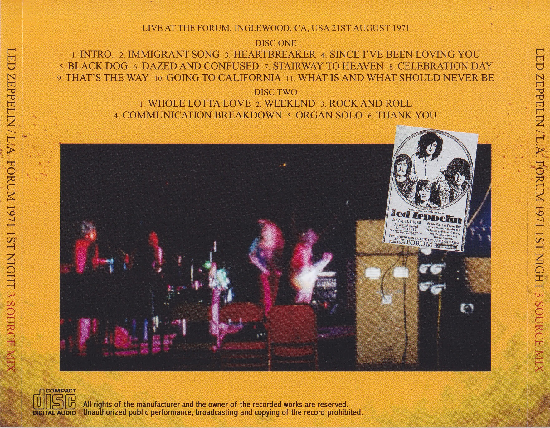 Led Zeppelin / LA Forum 1971 1st Night 3 Source Mix / 2CD – GiGinJapan