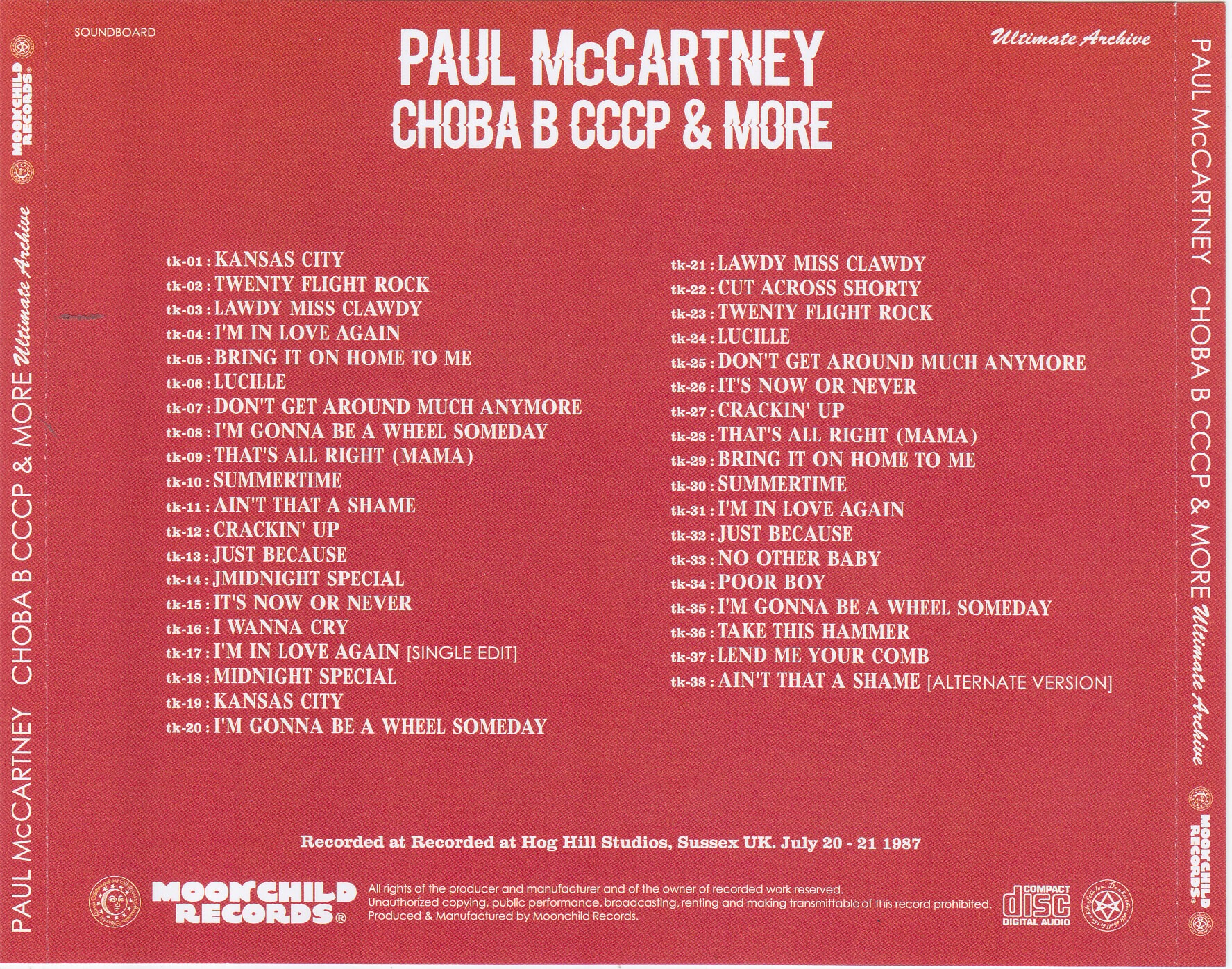 Choba B CCCP by Paul McCartney (CD, Sep-1991, Capitol/EMI Records) for sale  online