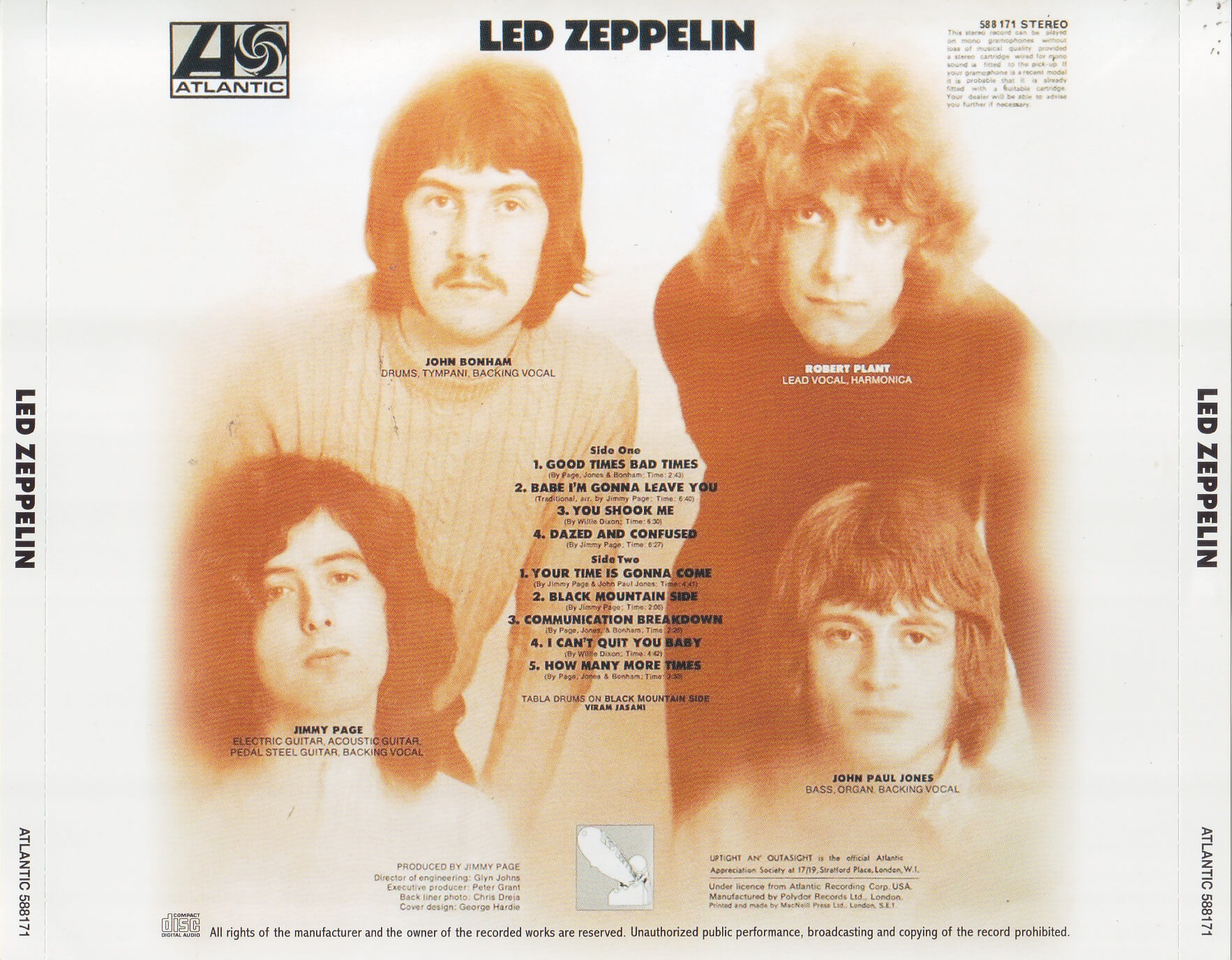Led Zeppelin / Led Zeppelin Uk Lp (Atlantic 588171 Turquoise 