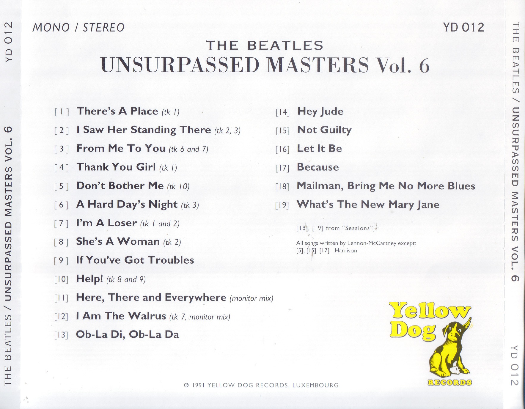 Beatles / Unsurpassed Masters Vol. 6 /1CD – GiGinJapan